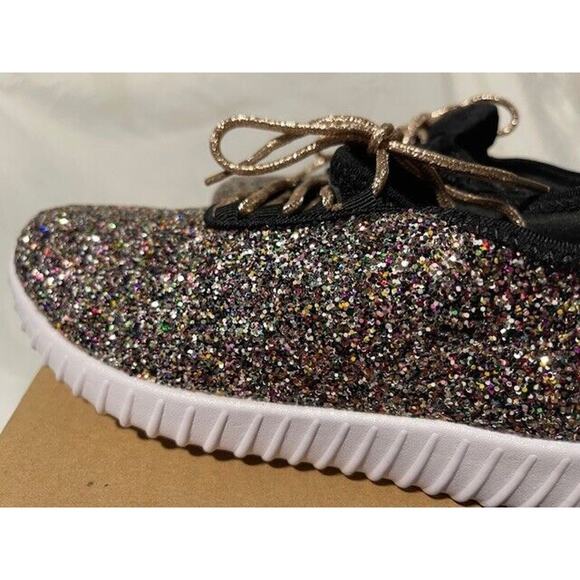 Southern Fried Chics Sneakers Shoes Women's Size 7 Sparkle Glitter Colorful NEW - Picture 7 of 13